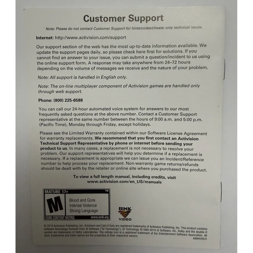Call of Duty Black Ops (Sony PlayStation 3, 2010) PS3 CIB Case Disc Insert